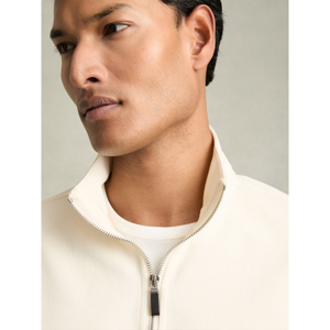 REISS CREEK Brushed Corduroy Half Zip Polo Shirt